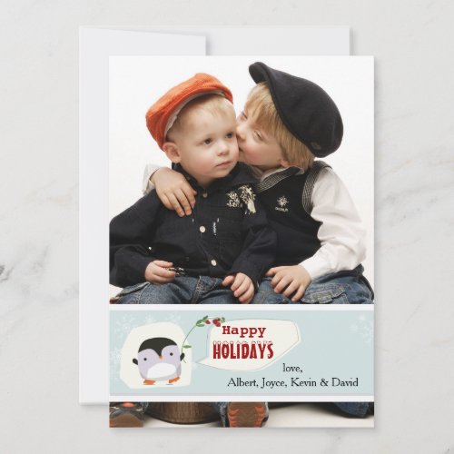 Little Penguin Photo Holiday Card