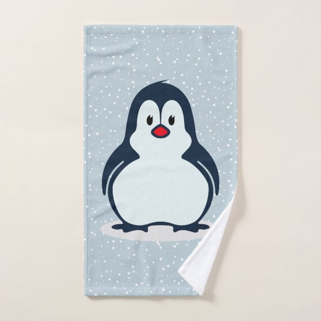 Little Penguin Snowy Design Bath Towel Set