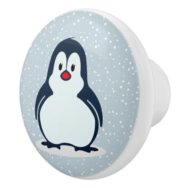 Little Penguin Snowy Design Ceramic Knob