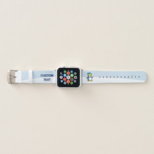 Little penguin walking on snow apple watch band