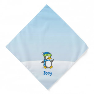 Little penguin walking on snow bandana