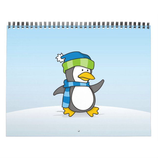 Little Penguin Walking on Snow Calendar (Cover)