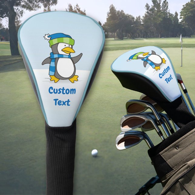 Little penguin walking on snow golf head cover (Creator Uploaded)