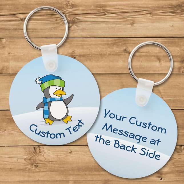 Little Penguin Walking on Snow Keychain (Creator Uploaded)