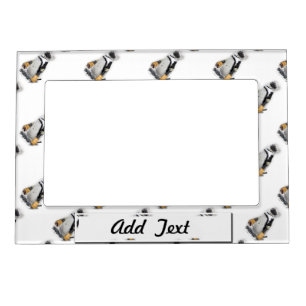 Little  Penguin Wearing Hockey Gear Magnetic Photo Frame