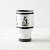 Little  Penguin Wearing Hockey Gear Travel Mug