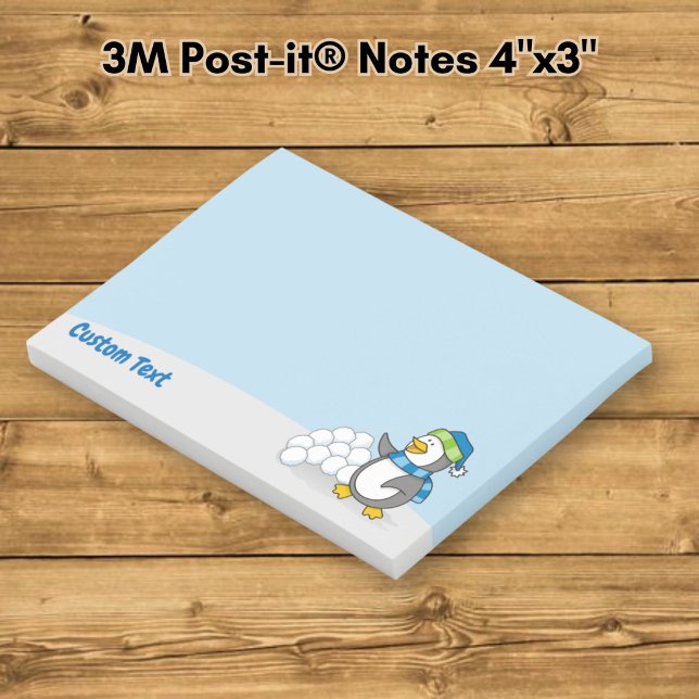 Little Penguin with Snow Balls Waving Note (Creator Uploaded)