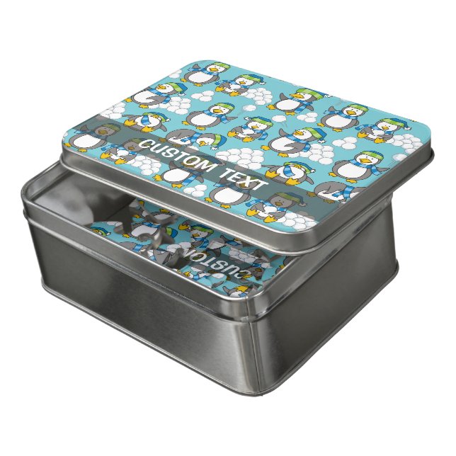 Little penguins background jigsaw puzzle (Lid Open)
