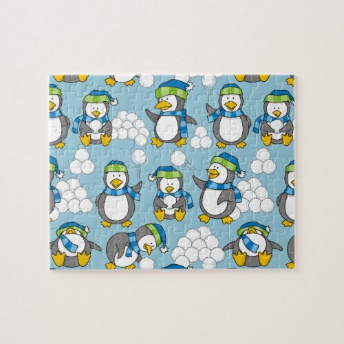 Little penguins background jigsaw puzzle