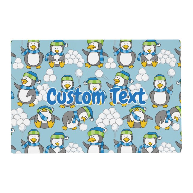 Little Penguins Background Placemat (Front)