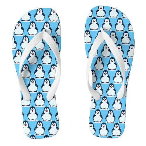 Little Penguins Design Flip Flops