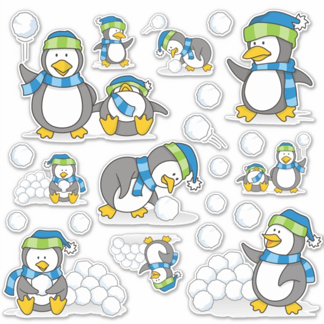 Little Penguins Sticker (Front)