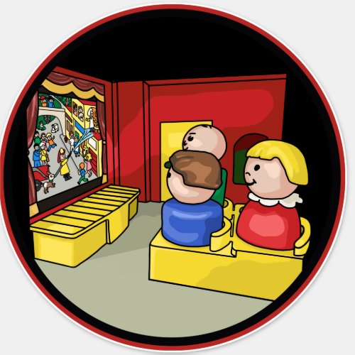 Little People At The Movies Sticker