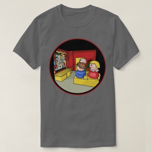 Little People At The Movies T-Shirt (Design Front)
