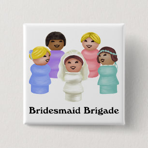Little People - Bridesmaid Brigade Button