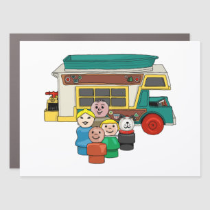 Little People Family Campers Car Magnet