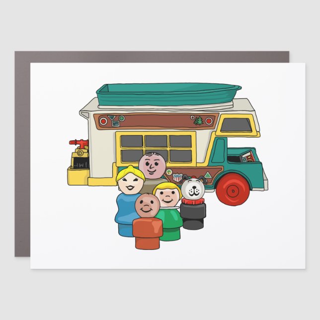 Little People Family Campers Car Magnet (Front)