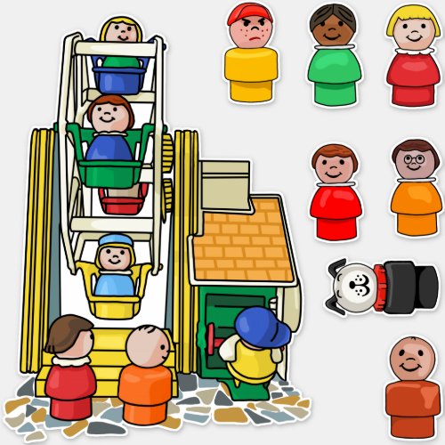 Little People Ferris Wheel Fun Sticker