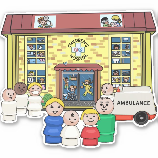 Little People FP Children's Hospital Sticker (Front)