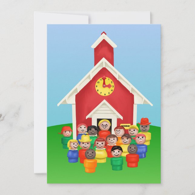 Little People Schoolhouse Holiday Card (Front)