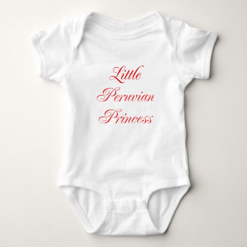Little Peruvian Princess Baby Bodysuit