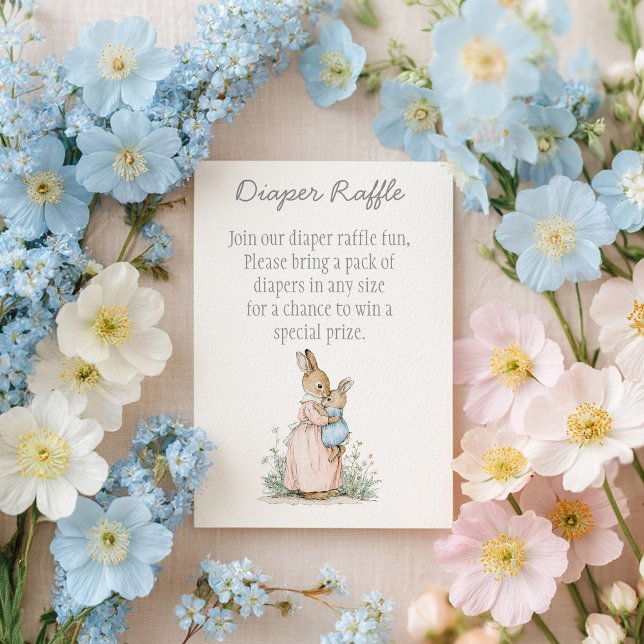 Little Peter Rabbit and Mom Diaper Raffle Enclosure Card (Creator Uploaded)