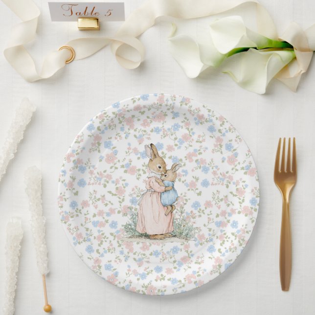 Little Peter Rabbit and Mom Paper Plates (Wedding)