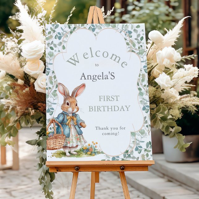 Little Peter Rabbit Girl Birthday Party Welcome Foam Board (Creator Uploaded)