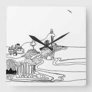 Little philosopher square wall clock