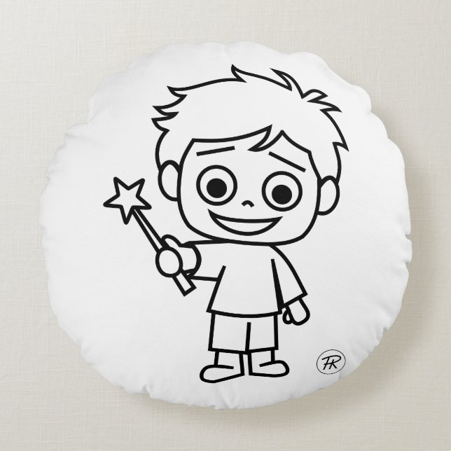 Little Phiri Round Pillow (Front)