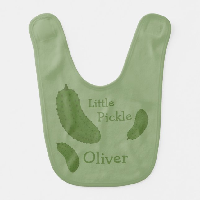 Little pickle with baby name bib (Front)