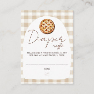 Little Pie Baby Shower Diaper Raffle Enclosure Card
