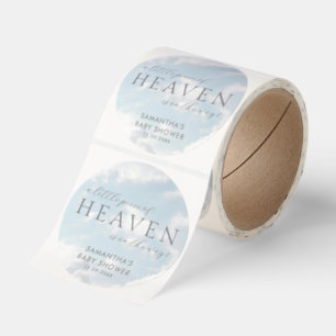 Little Piece of Heaven Baby Shower Dreamy Classic Round Sticker