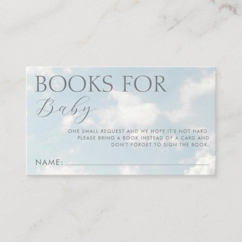 Little Piece of Heaven Baby Shower Dreamy Enclosure Card
