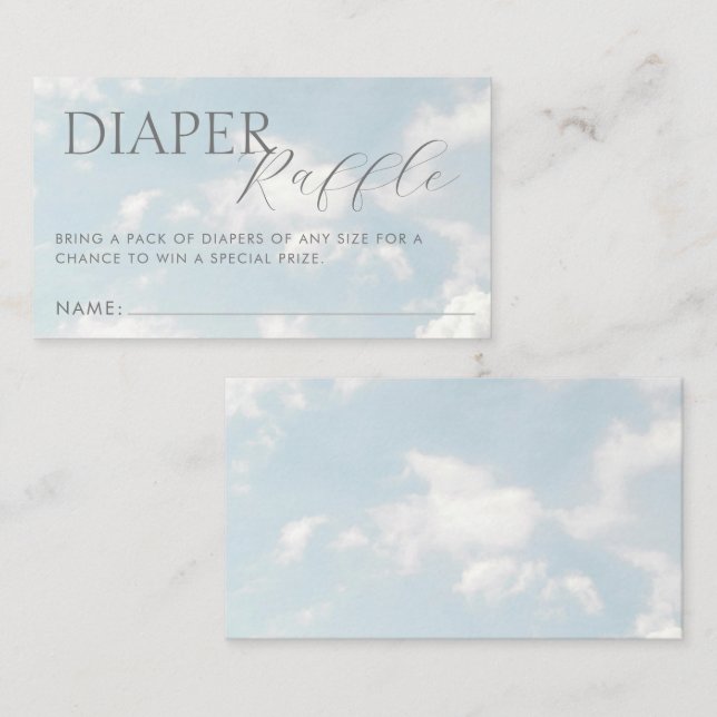 Little Piece of Heaven Baby Shower Dreamy Enclosure Card (Front/Back)