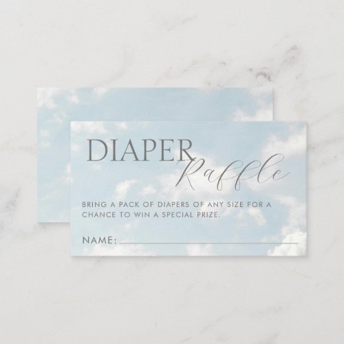 Little Piece of Heaven Baby Shower Dreamy Enclosure Card
