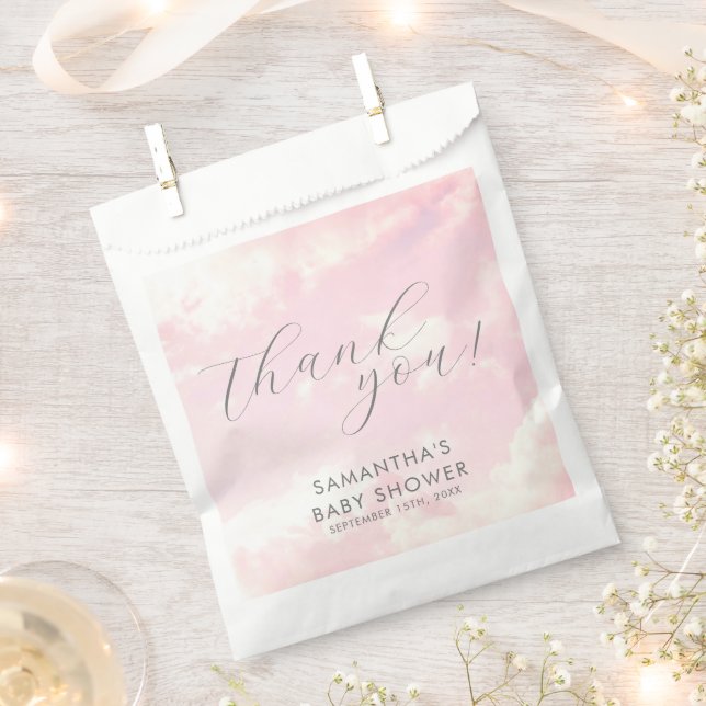 Little Piece of Heaven Baby Shower Dreamy Favor Bag (Clipped)
