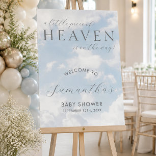 Little Piece of Heaven Baby Shower Dreamy Foam Board