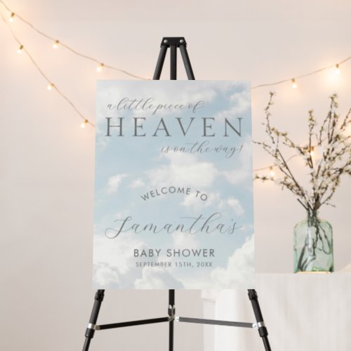 Little Piece of Heaven Baby Shower Dreamy Foam Board