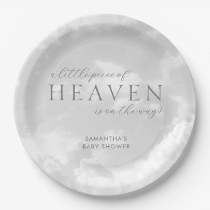 Little Piece of Heaven Baby Shower Dreamy Paper Plates
