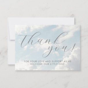 Little Piece of Heaven Baby Shower Dreamy Thank You Card