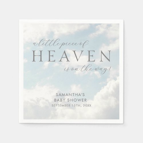 Little Piece of Heaven Baby Shower Simple Napkins