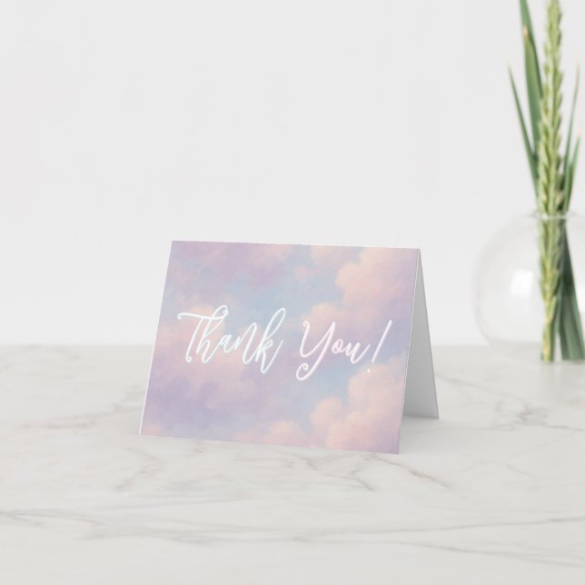 Little Piece of Heaven Baby Shower  Thank You Card (Front)