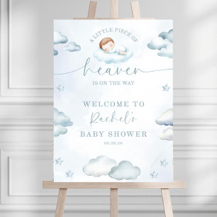 Little Piece Of Heaven Baby Shower Welcome Sign