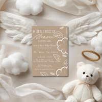 Little Piece of Heaven beige baby shower