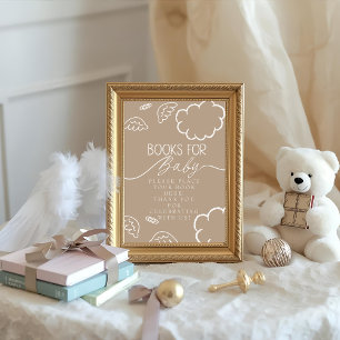 Little Piece of Heaven beige Books for Baby Sign Invitation