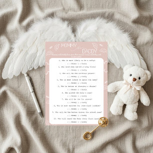 Little Piece of Heaven Pink Guess Who Game  Invitation