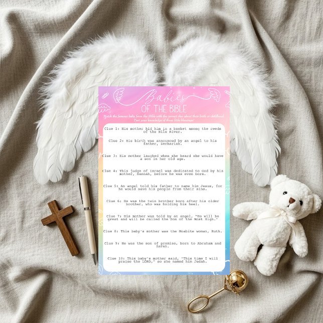Little Piece of Heaven Rainbow Babies of the Bible Invitation (Little Piece of Heaven Rainbow Babies of the Bible)