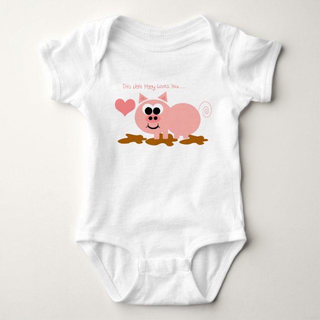 Little Pig Onsie Baby Bodysuit (Front)