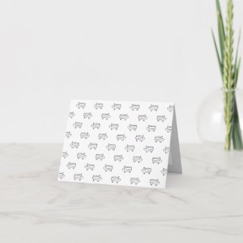 Little Pig Paperclips | Personal Stationary Note Card by clever_bits at Zazzle